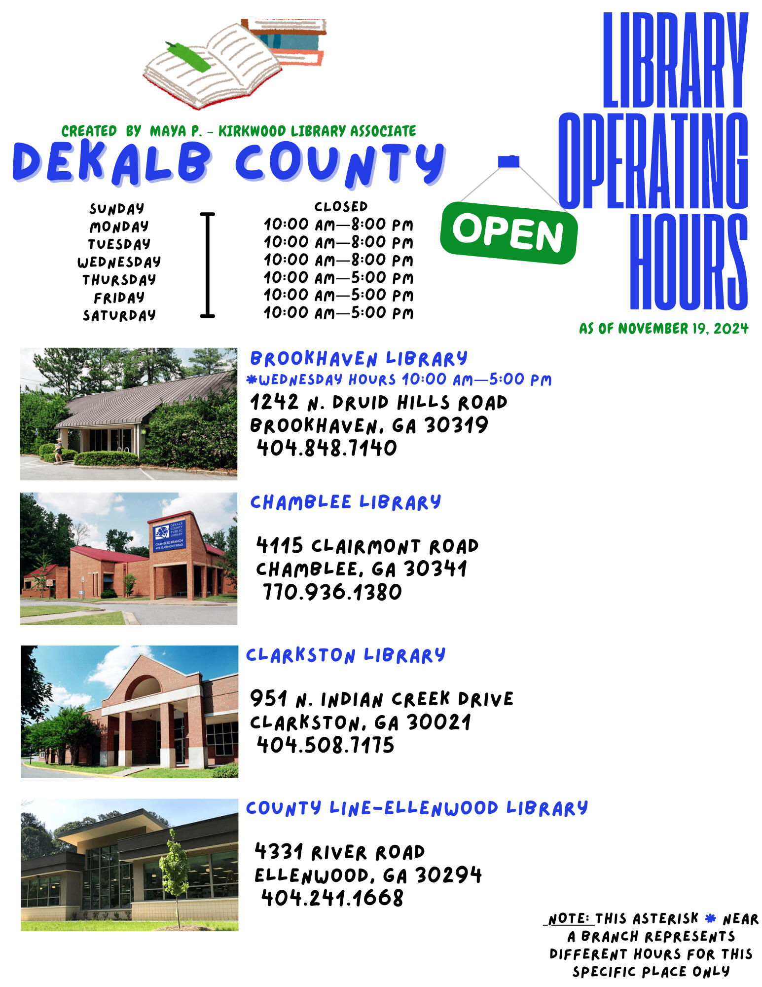 DeKalb County Libraries, 2024