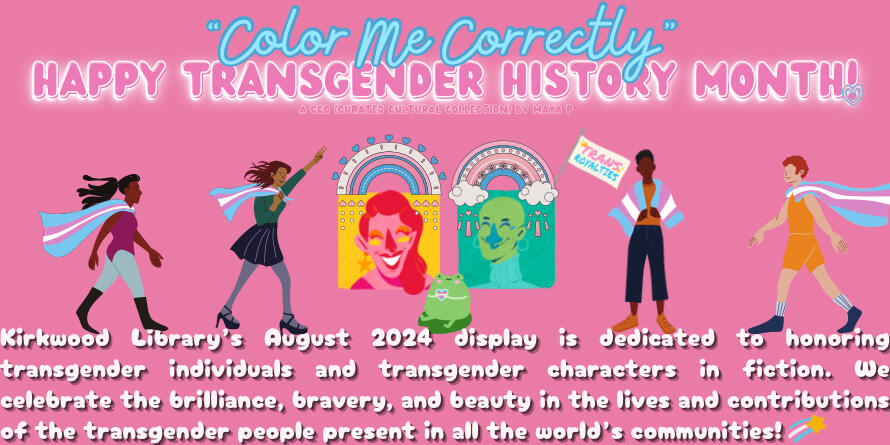 Transgender History Month banner, 2024