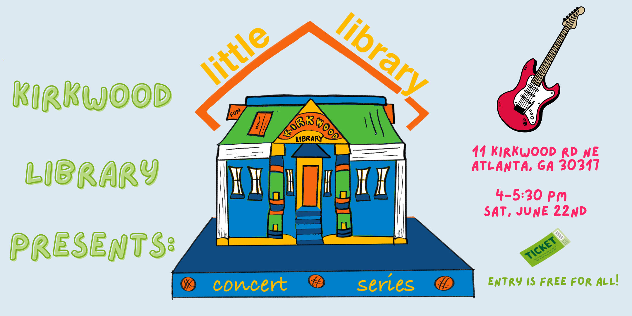 Little Library Concert Series Banner, 2024